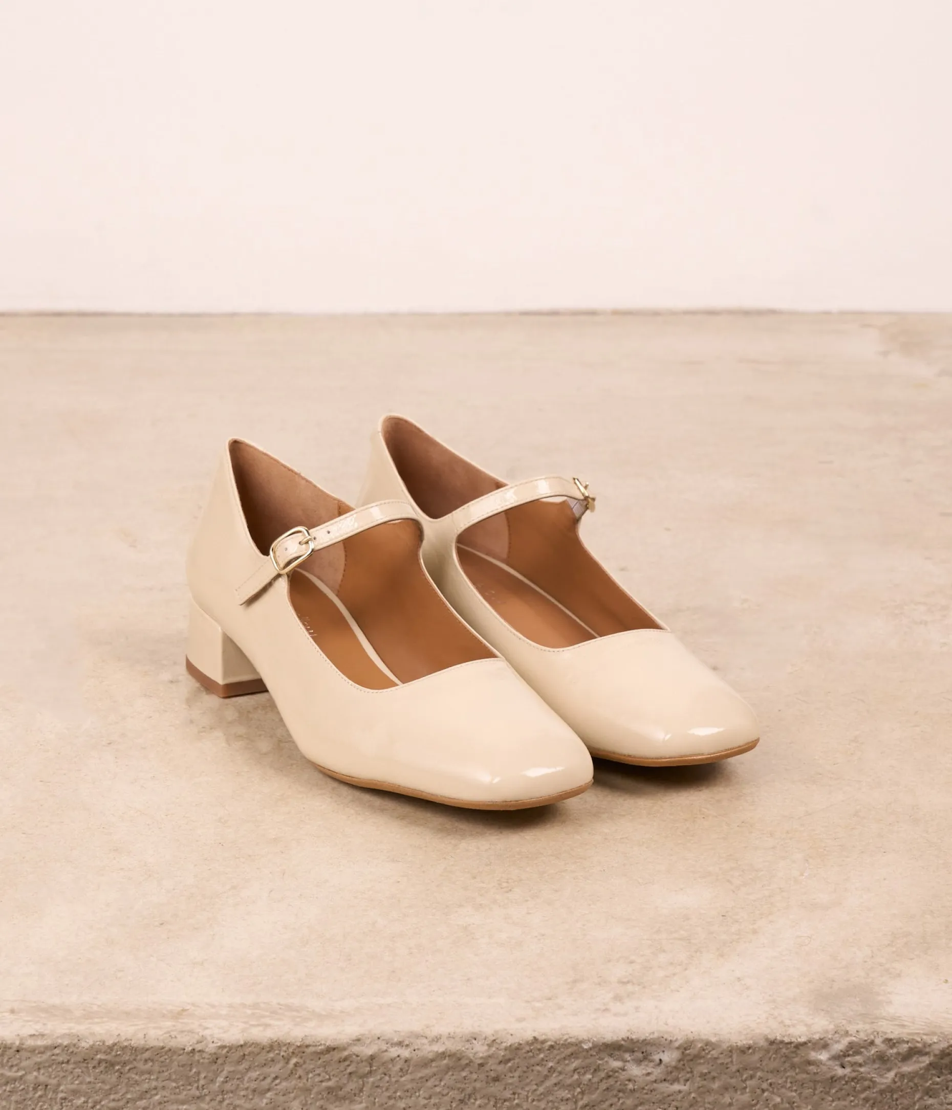 Store Mellow Yellow Babies vernies écrues Brenda ECRU