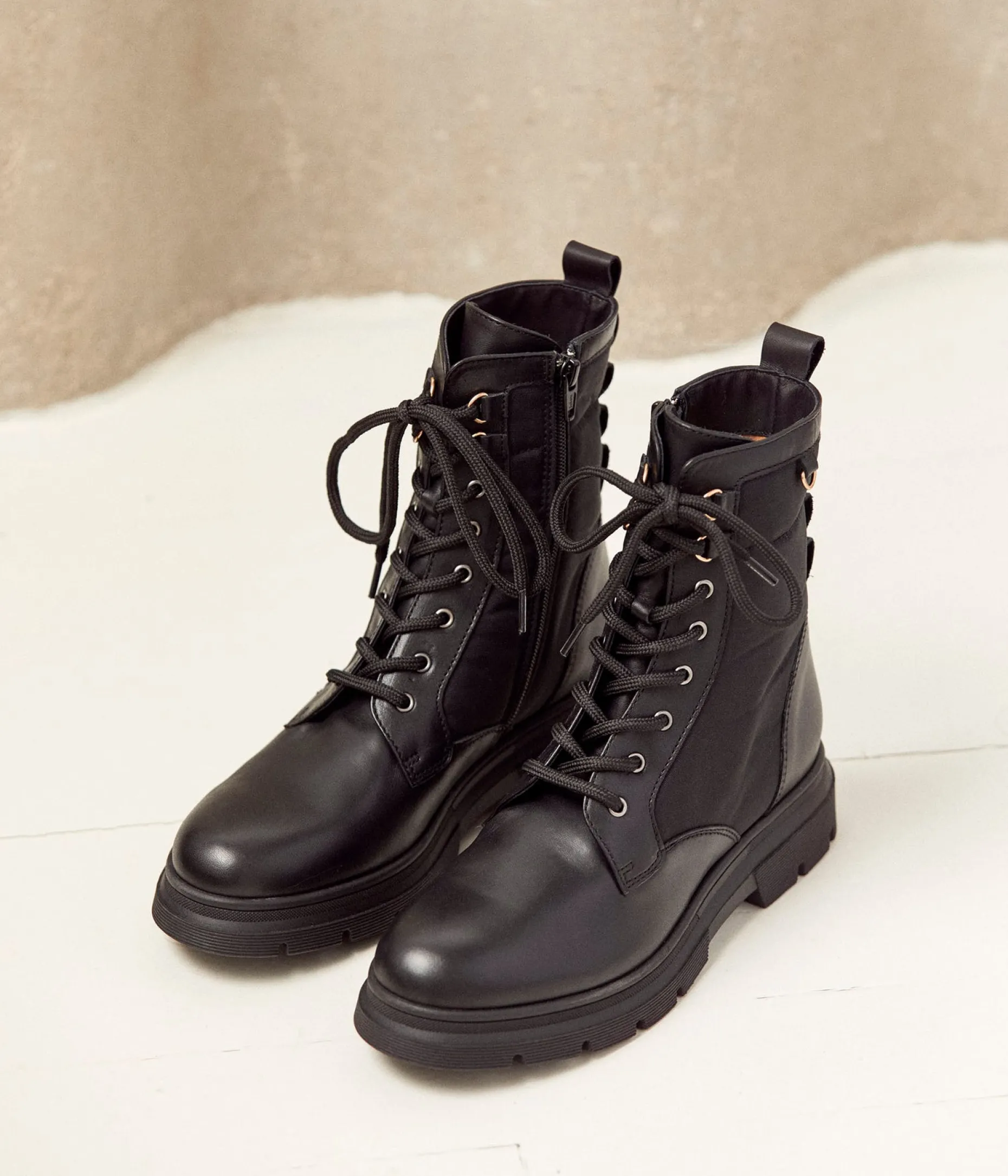 Store Mellow Yellow Boots à lacets Britain NOIR