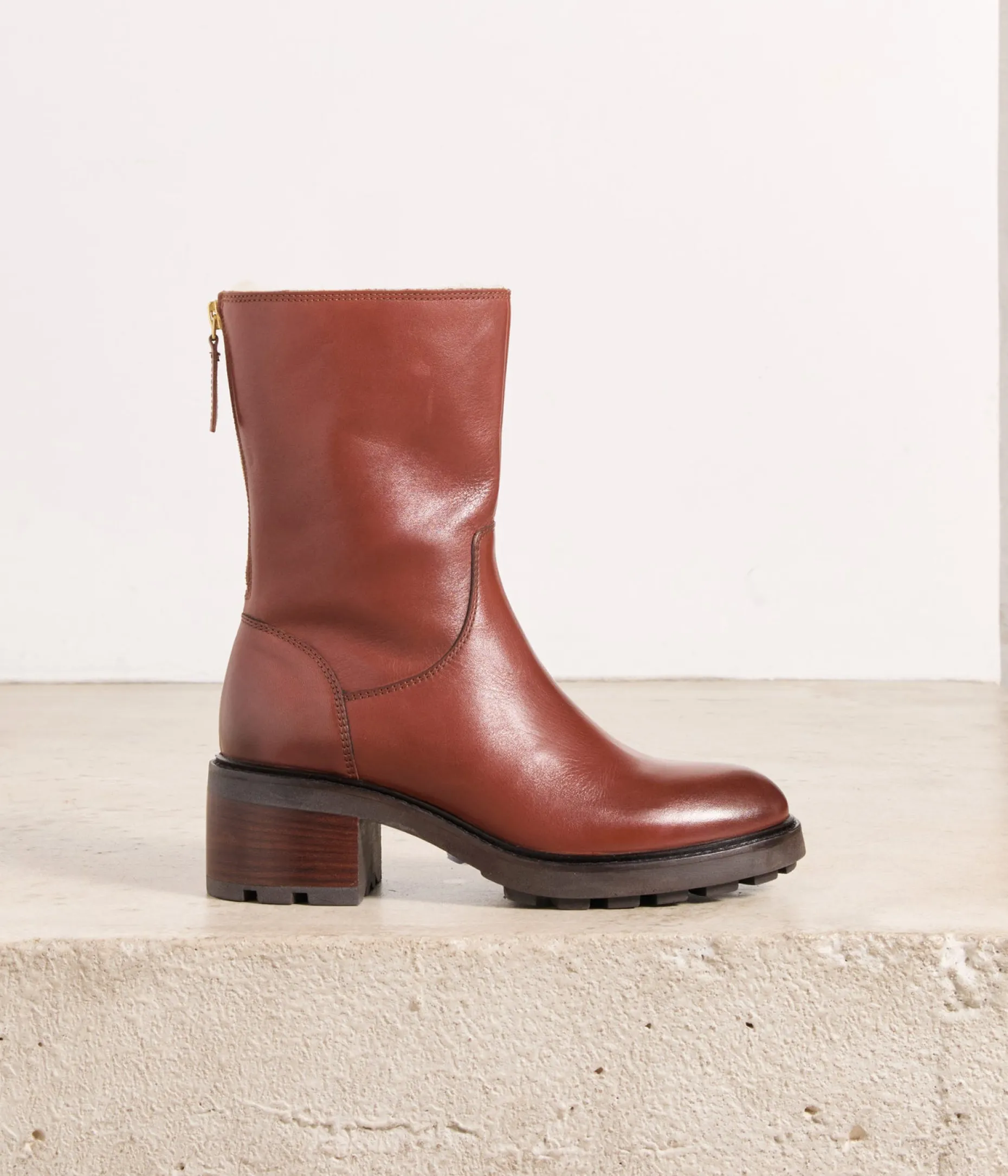 Clearance Mellow Yellow Boots fourrées Tomette COGNAC