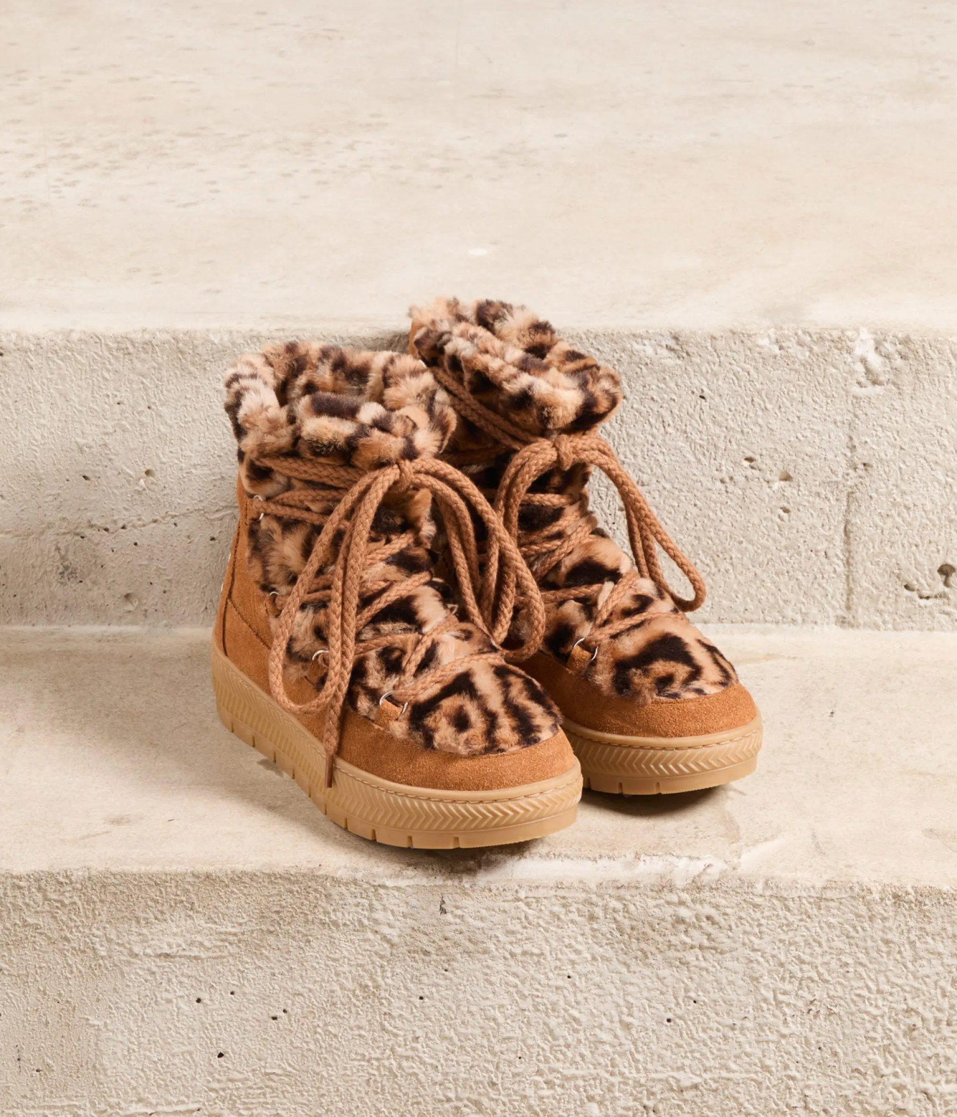 Store Mellow Yellow Boots léopard fourrées Cherine IMPRIME