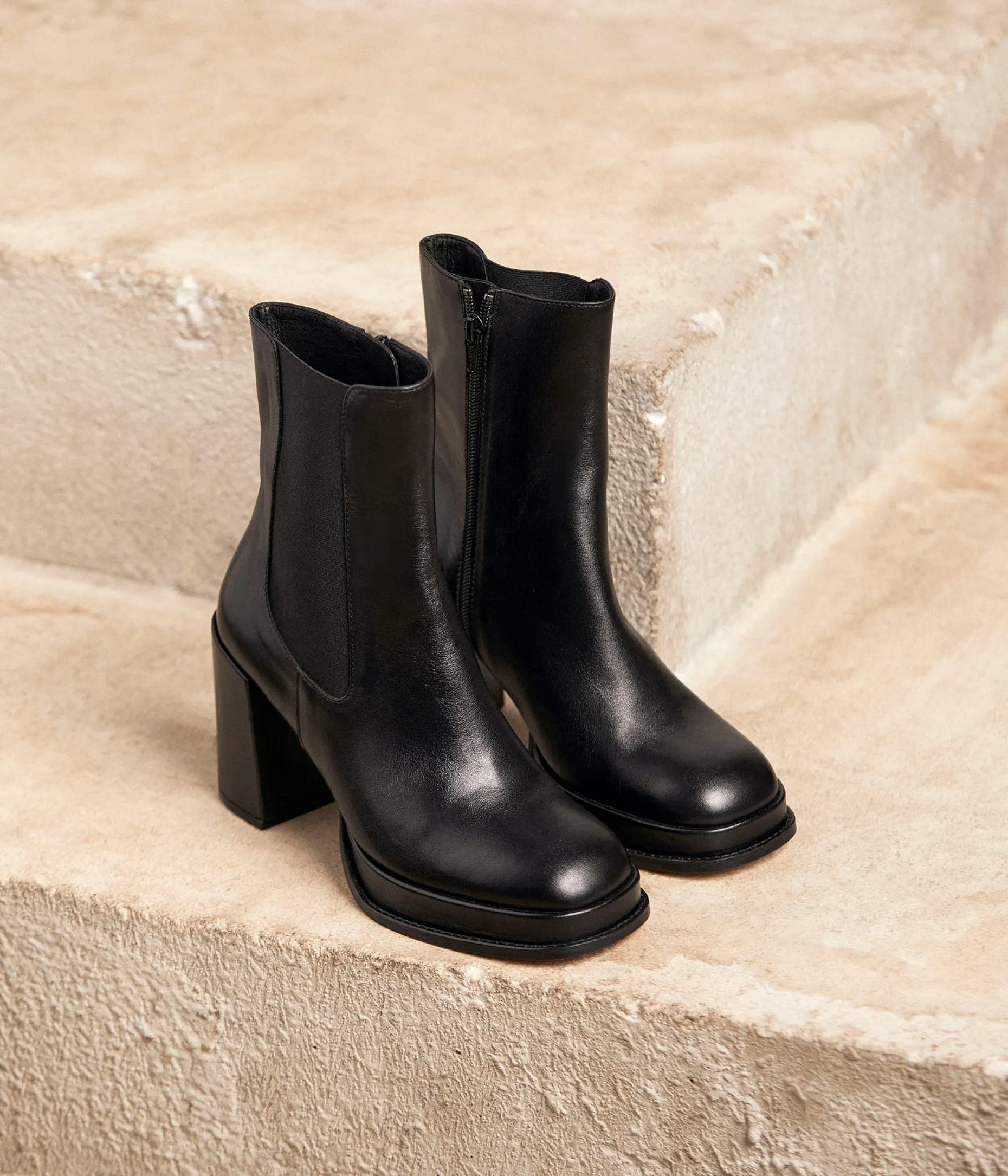 Best Mellow Yellow Boots noir talon Beverly