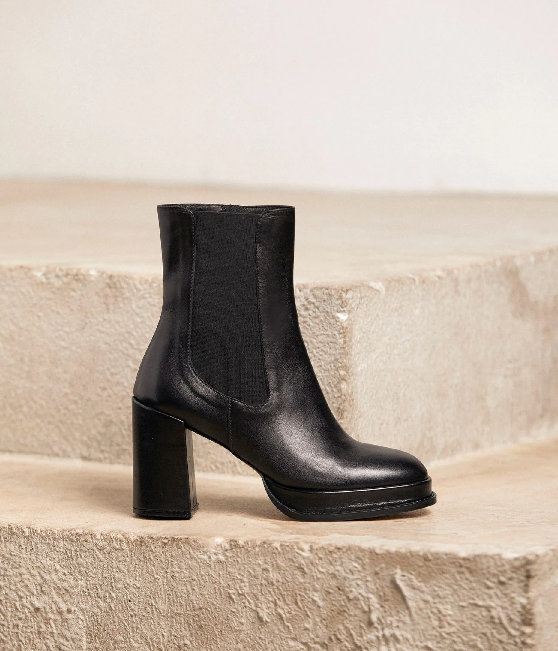 Best Mellow Yellow Boots noir talon Beverly