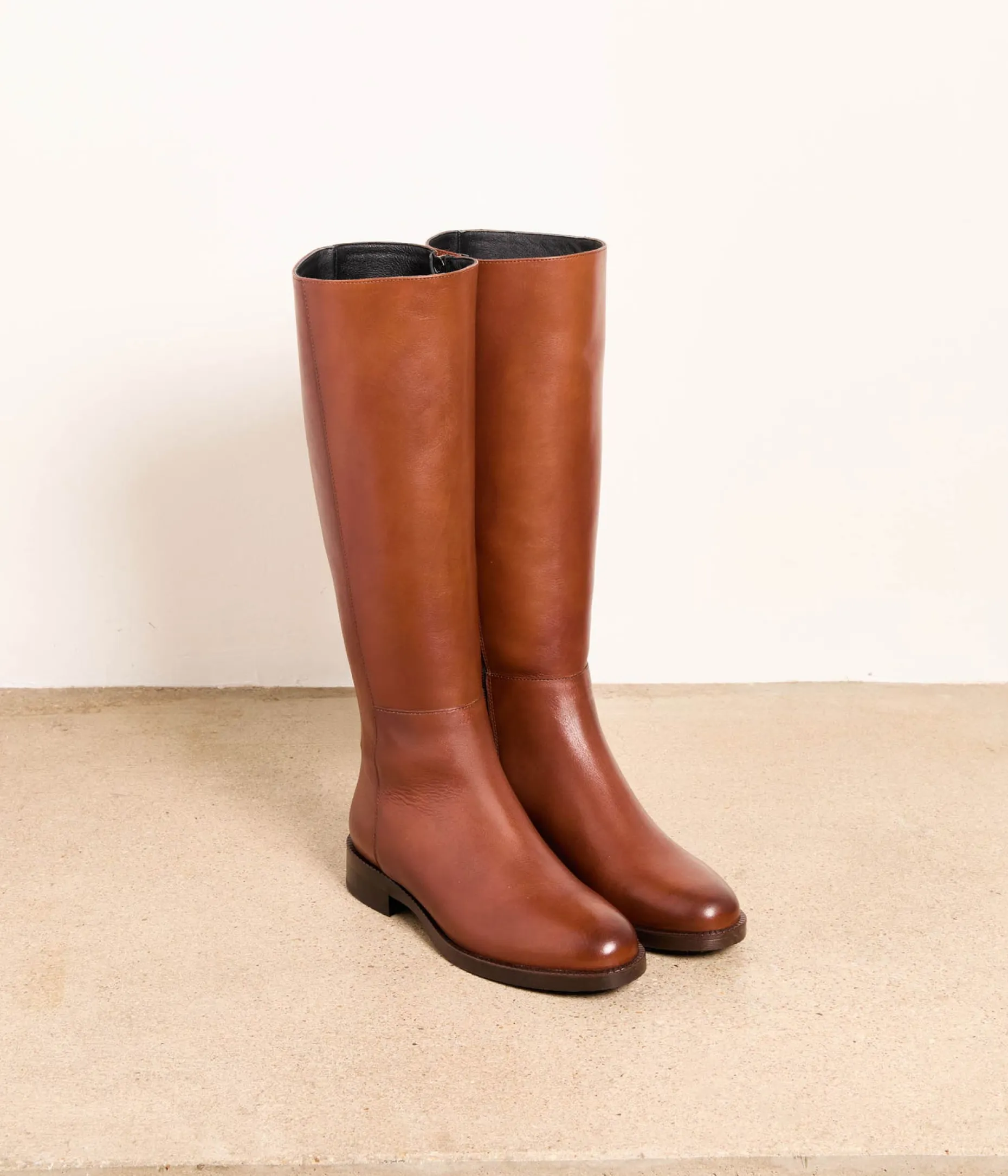 Discount Mellow Yellow Bottes cuir Aliénor COGNAC