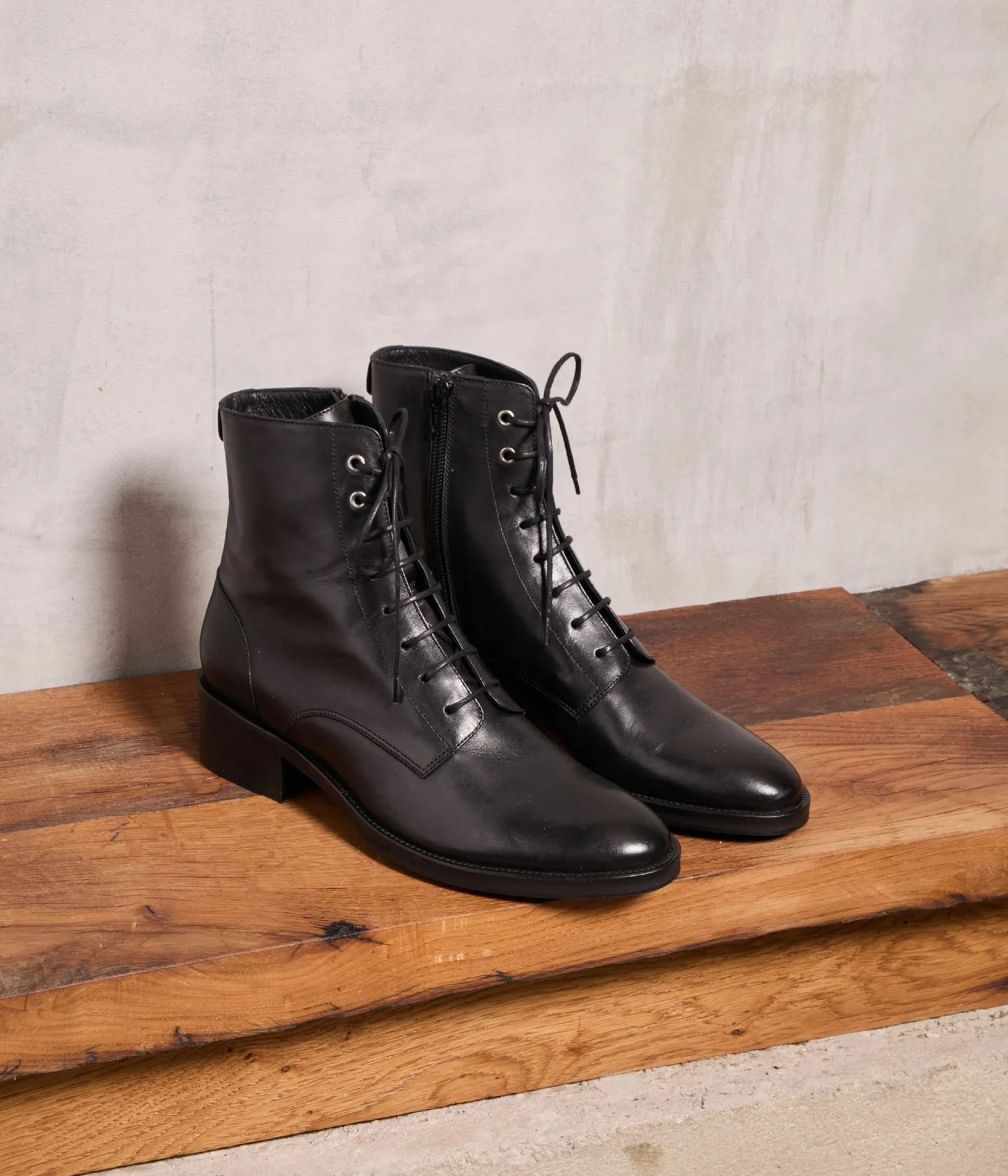 Shop Mellow Yellow Bottines cuir Lemon NOIR