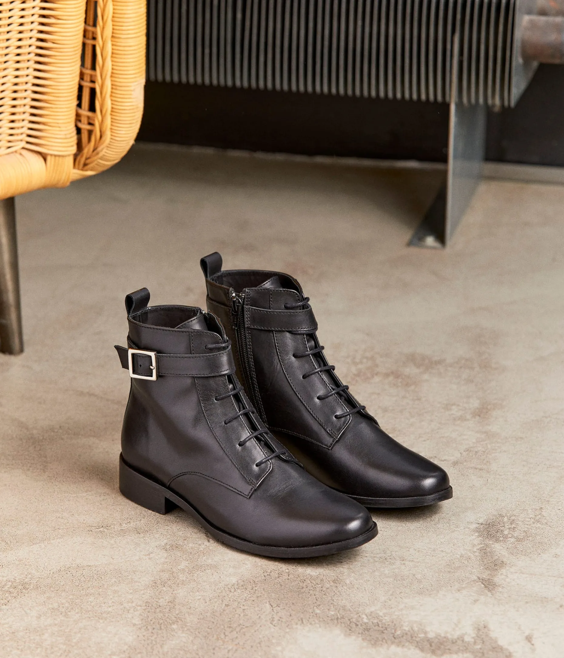 Best Mellow Yellow Bottines es cuir Marc NOIR