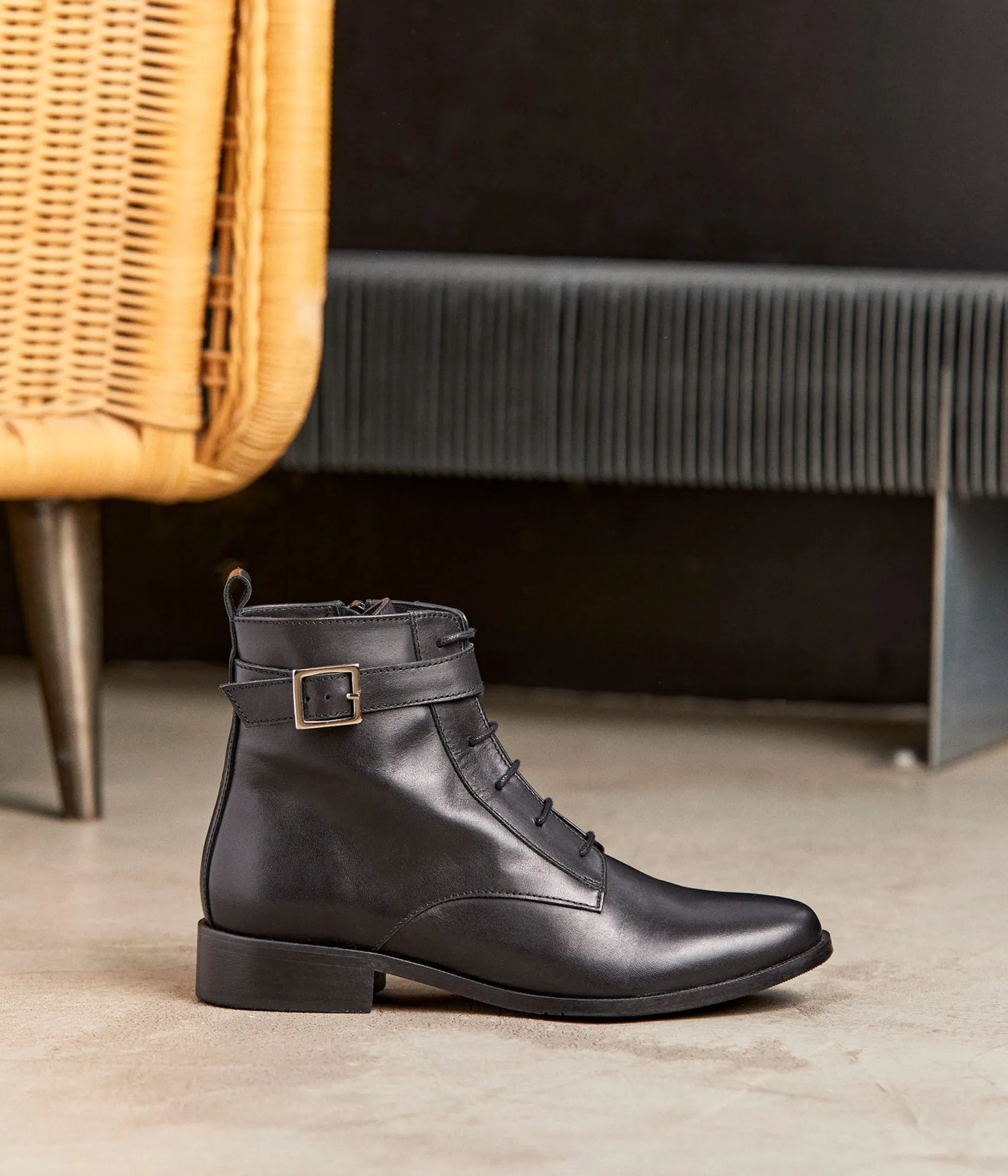 Best Mellow Yellow Bottines es cuir Marc NOIR