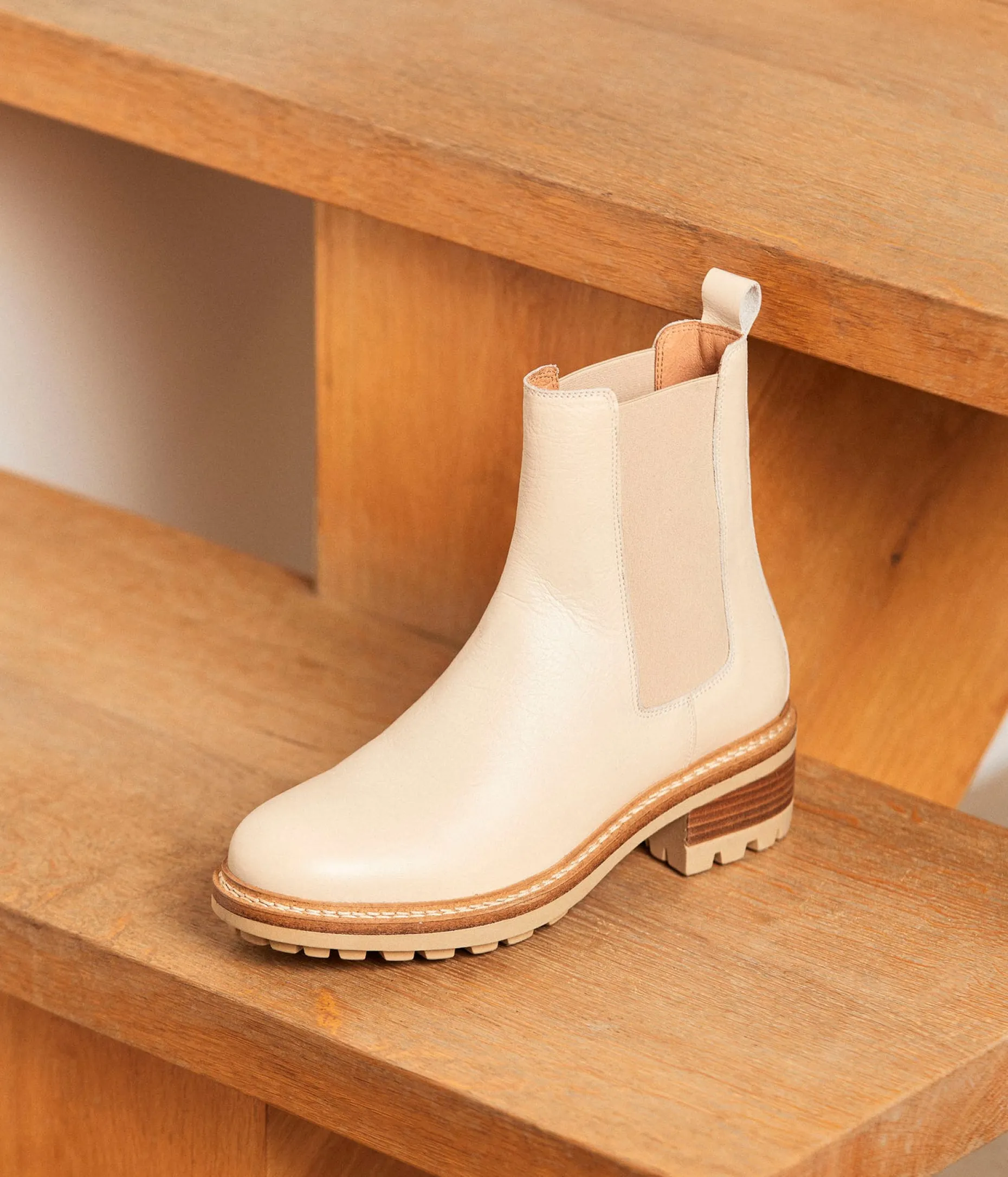 New Mellow Yellow Chelsea boots écrues Calista