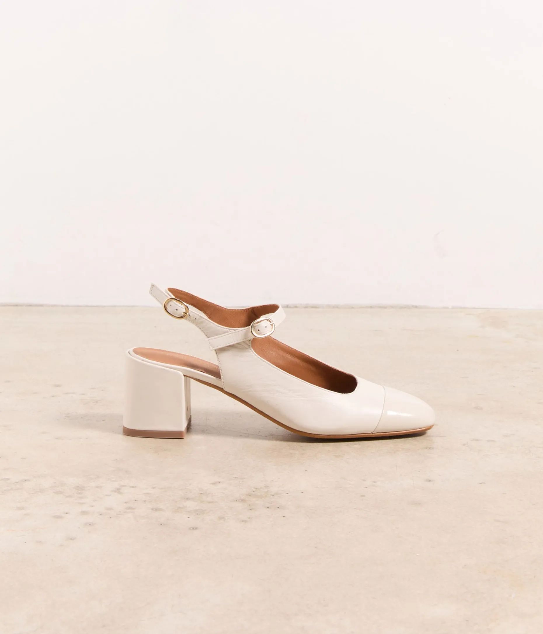 Store Mellow Yellow Escarpins Slingbacks Diana ECRU