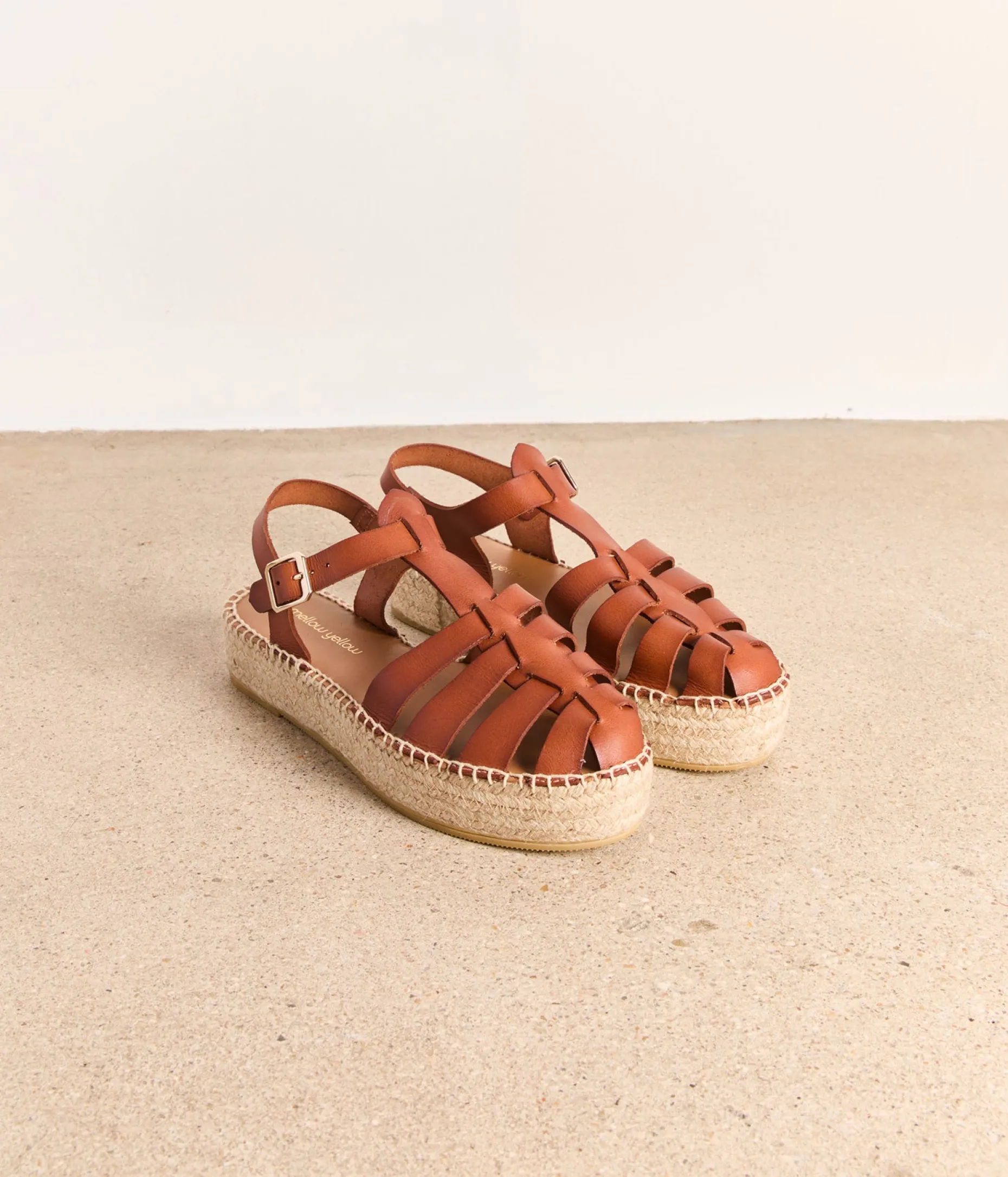 Clearance Mellow Yellow Espadrilles plateforme Atlas COGNAC