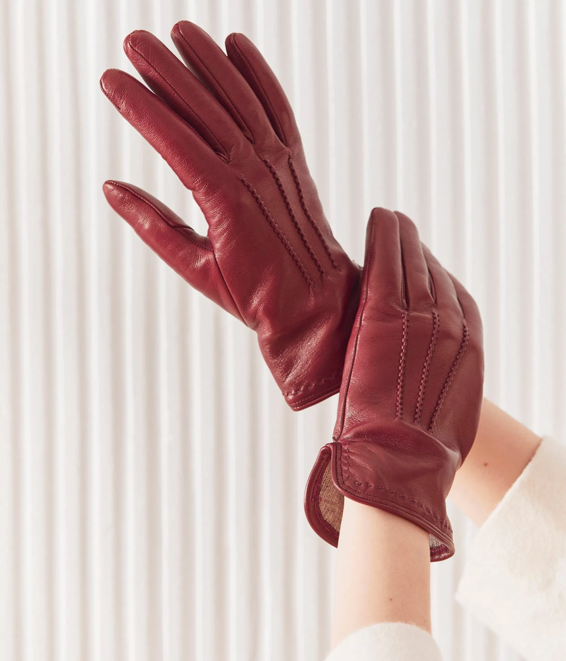 Hot Mellow Yellow Gants en cuir s Robin ROUGE