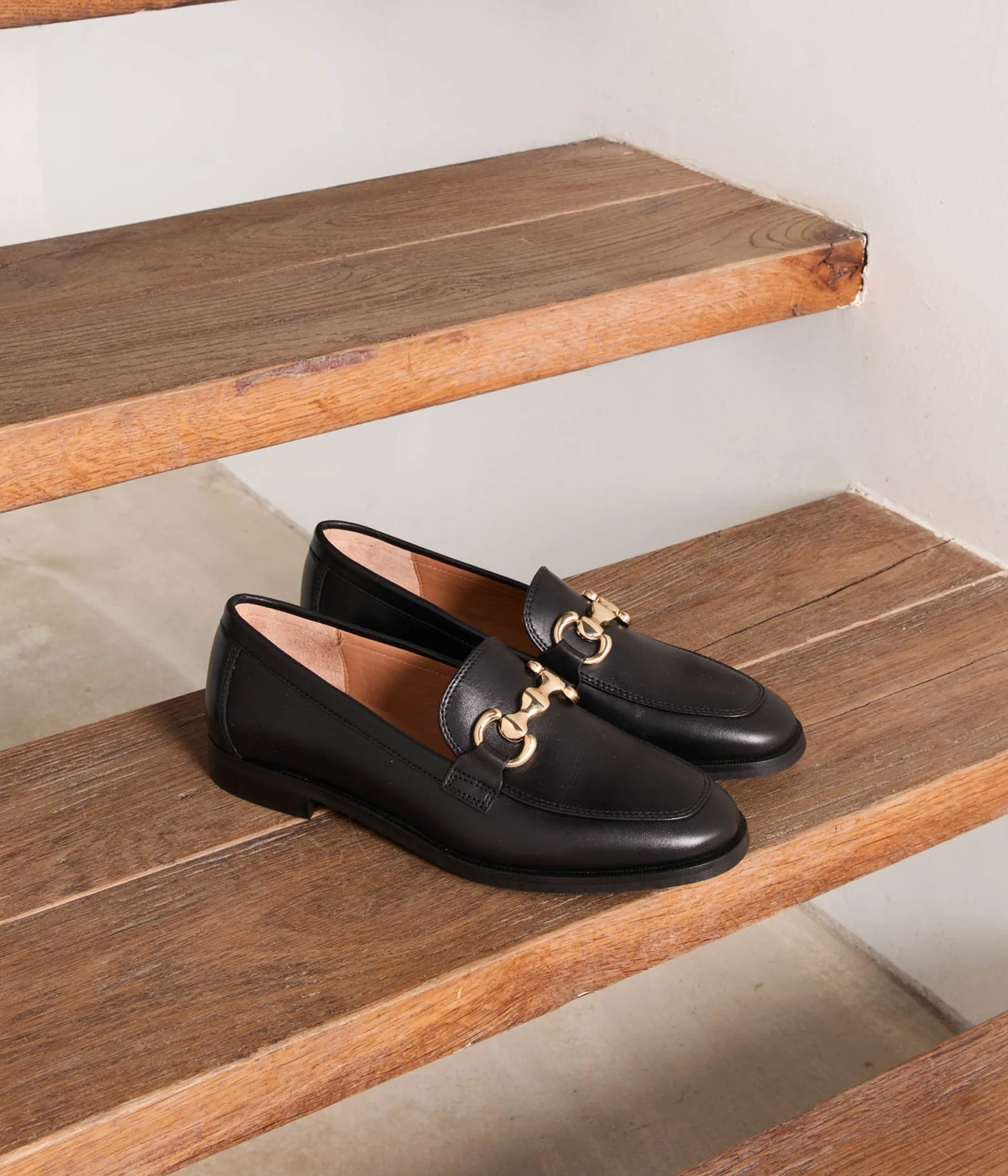 Shop Mellow Yellow Mocassins cuir Colette NOIR