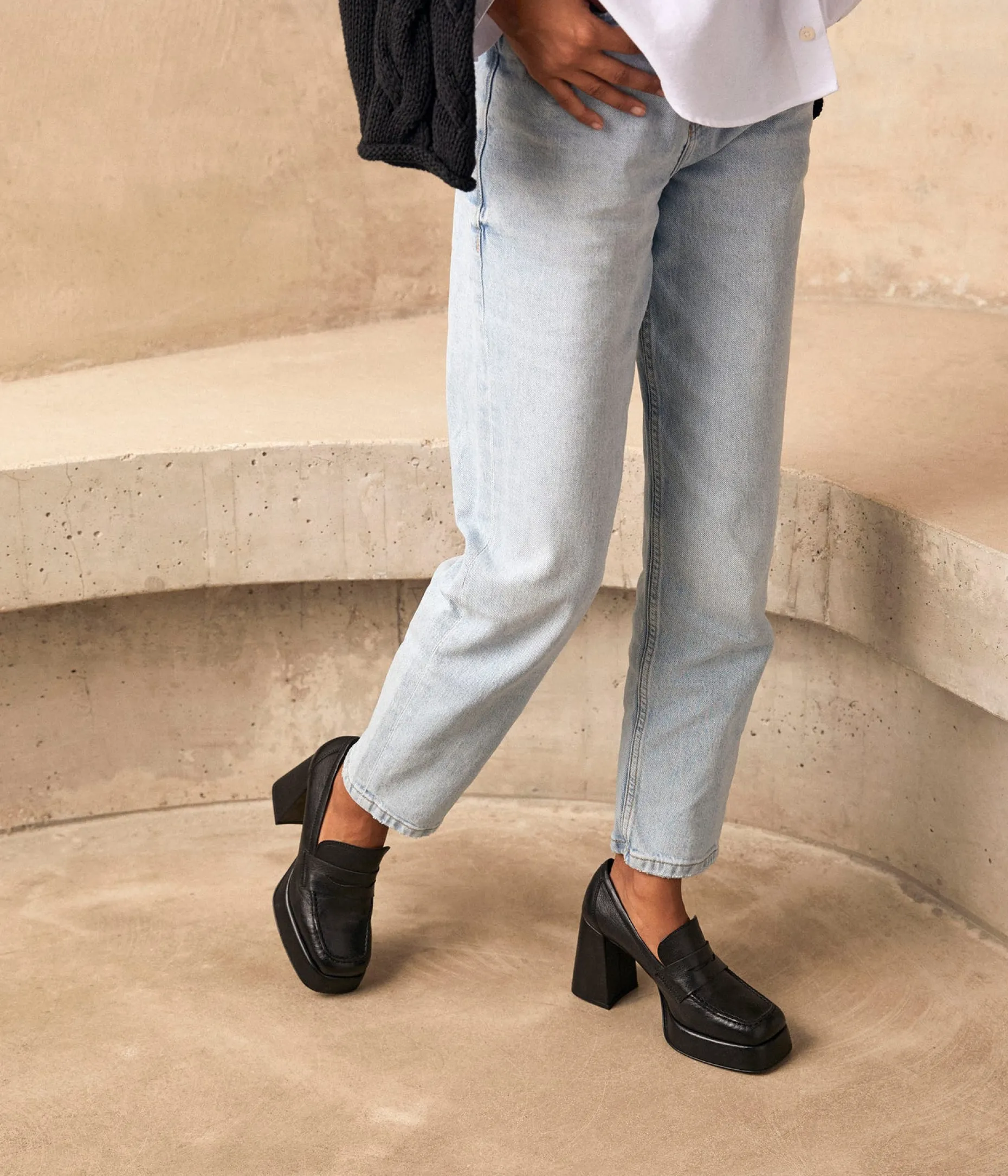 Flash Sale Mellow Yellow Mocassins noirs à plateforme Batia