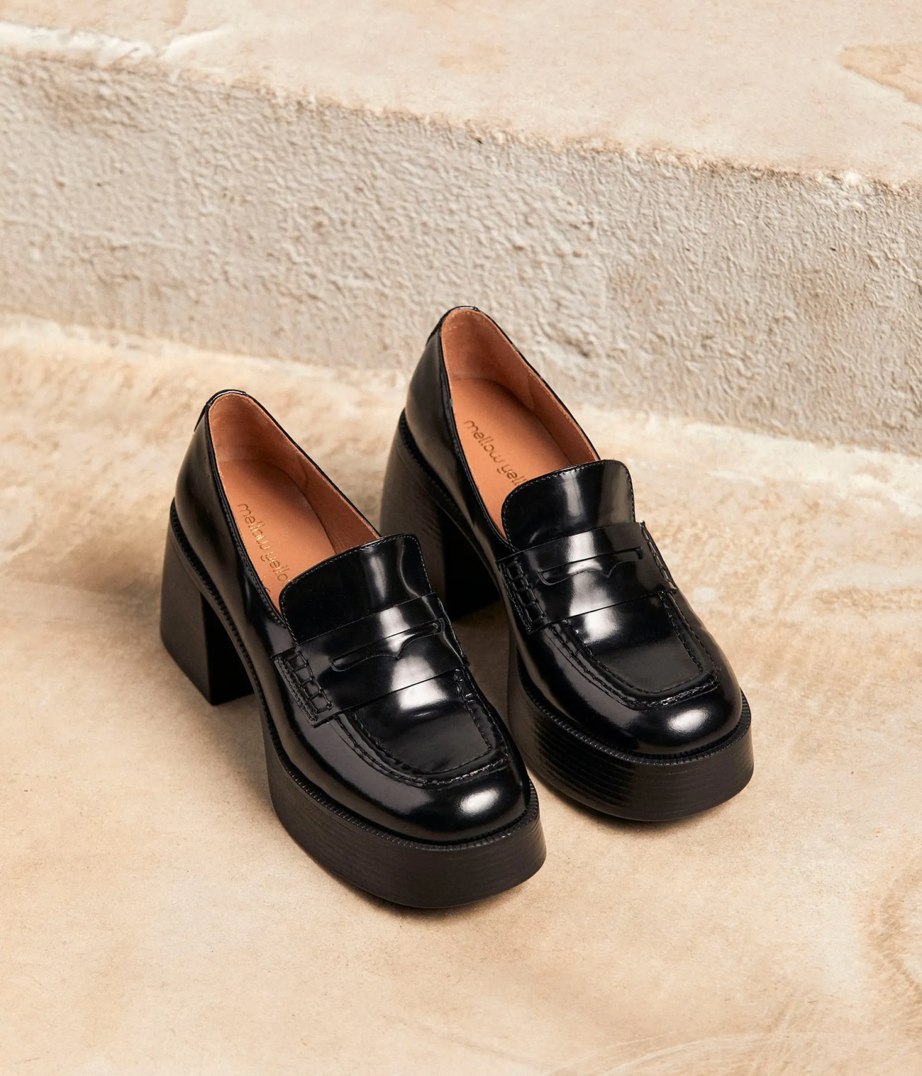 Online Mellow Yellow Mocassins s plateforme Anouch NOIR