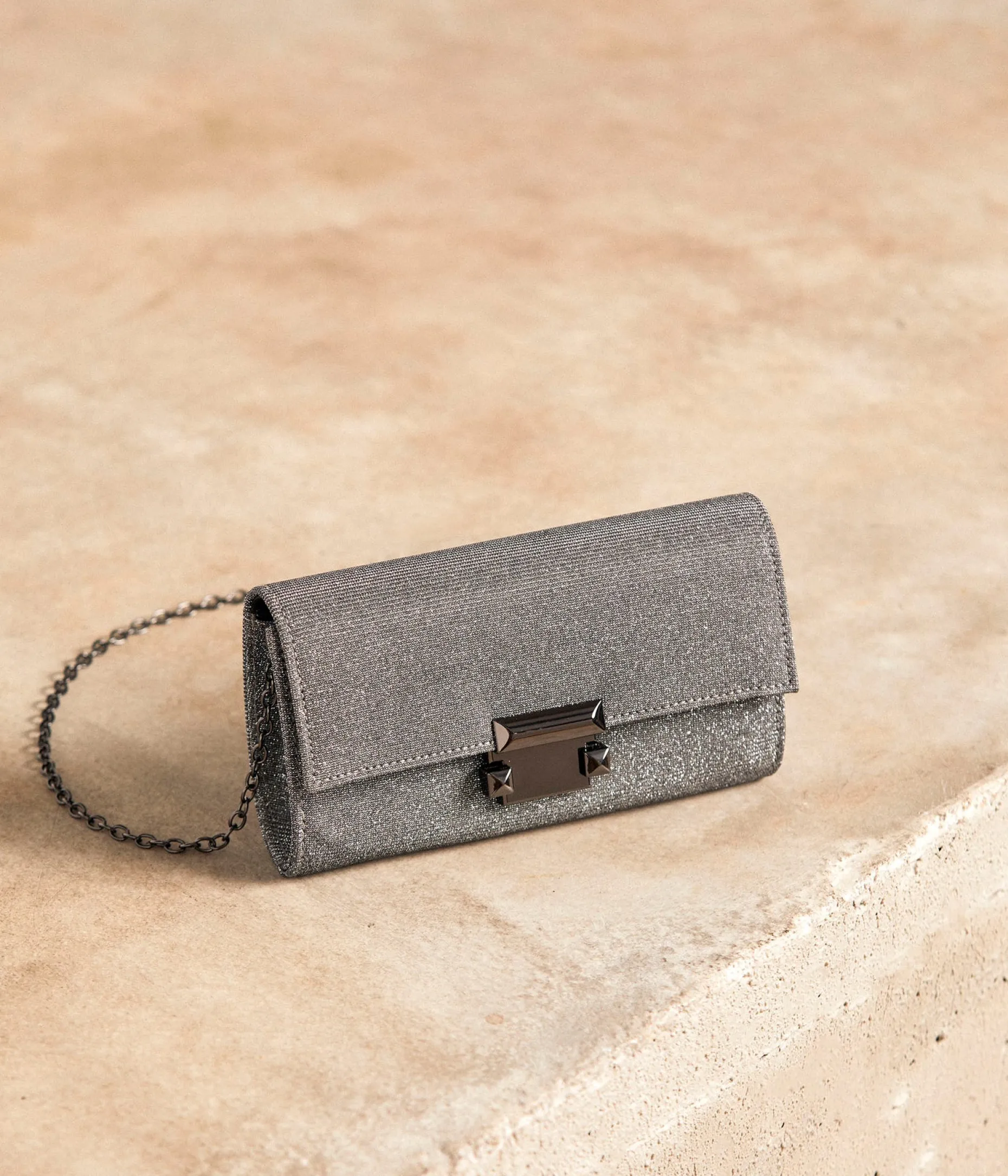 Store Mellow Yellow Sac pochette argenté Aelys