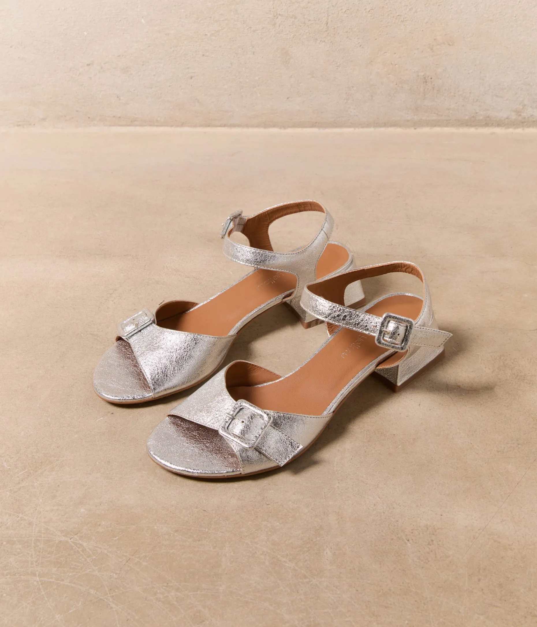 Store Mellow Yellow Sandales cuir Maggy ARGENT