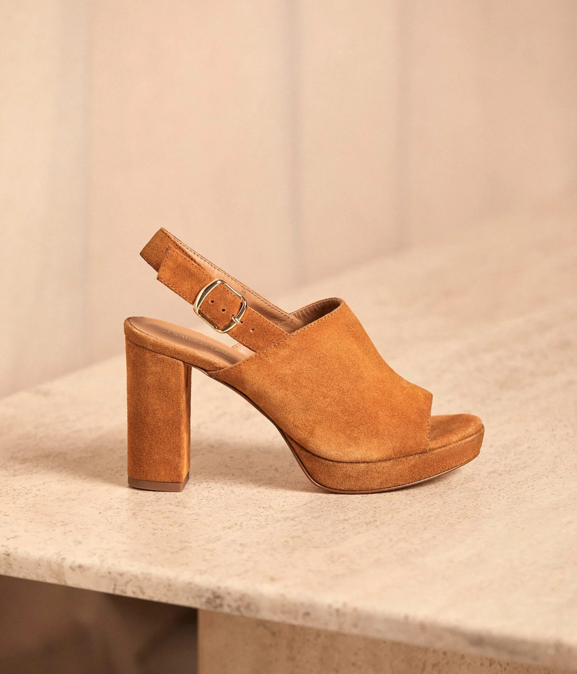 Fashion Mellow Yellow Sandales talon Sharon COGNAC